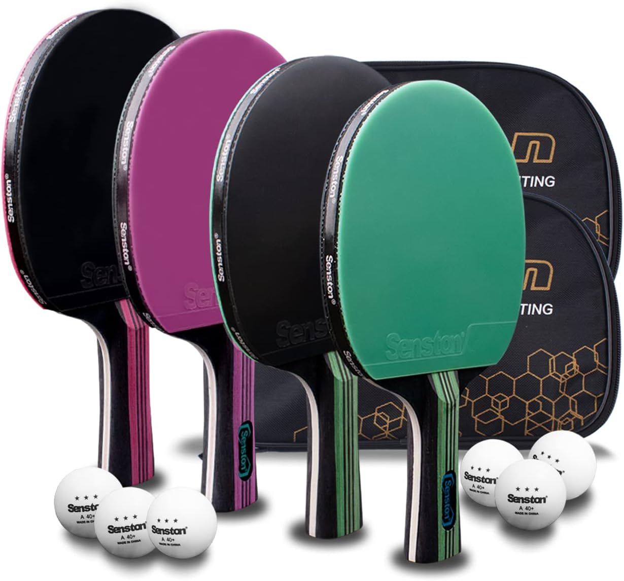 Table Tennis Reference - Ensemble de 4 raquettes de tennis