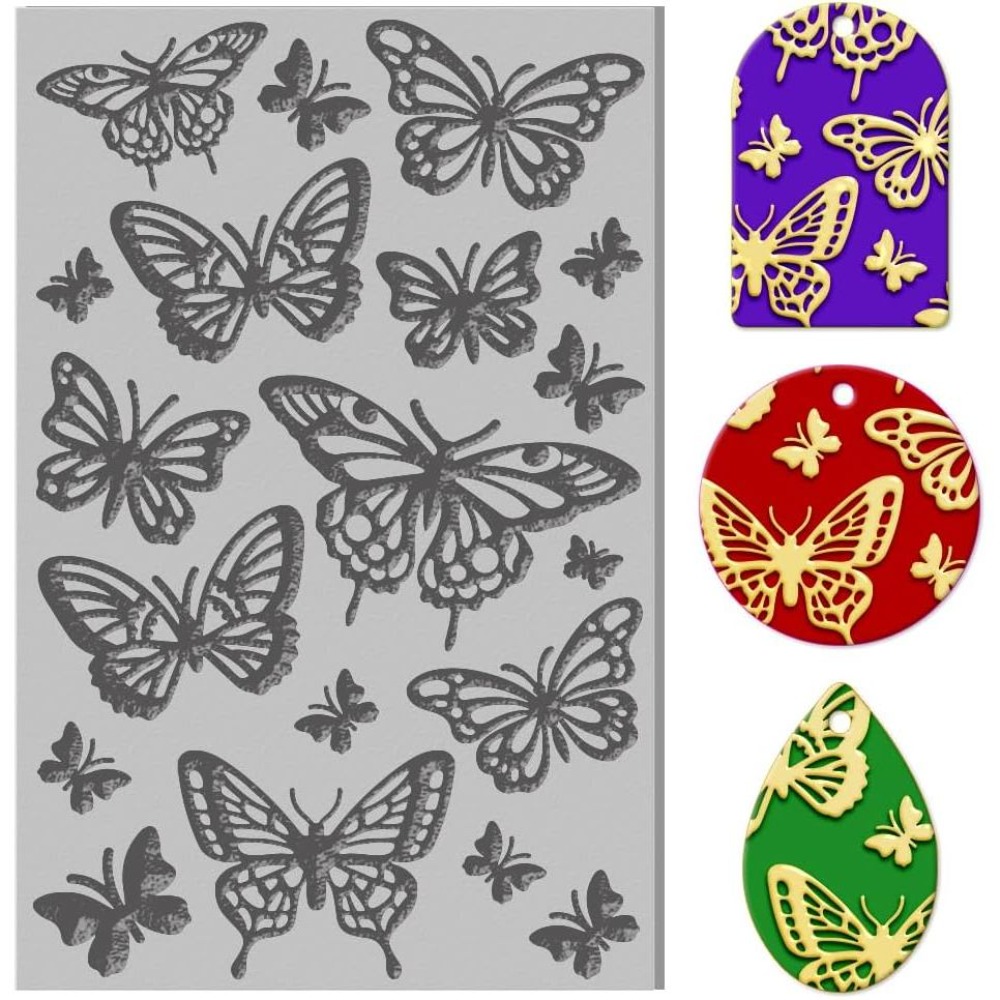 Butterfly Rubber Sheet - Feuilles de texture en argile polymère