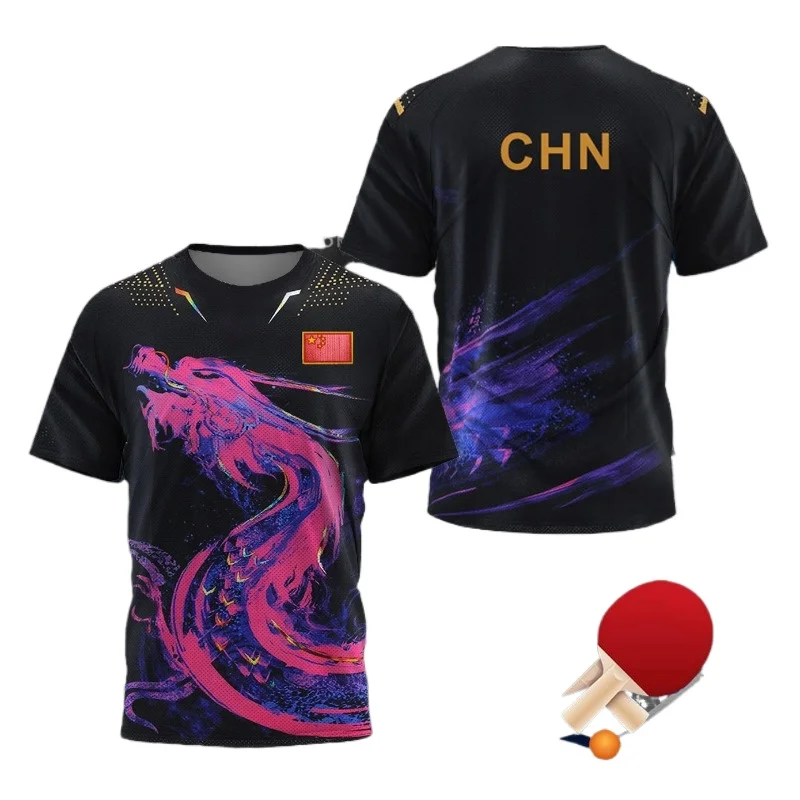 Table Tennis Shorts - T-shirt graphique Dragon de Chine pour