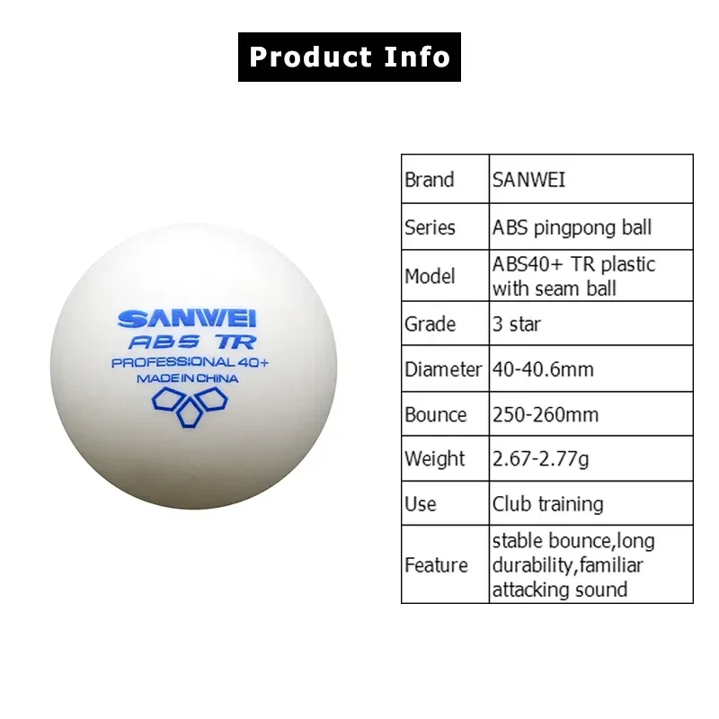 SANWEI-ABS TR Balles de tennis - Donic Table Tennis Ball avis et prix