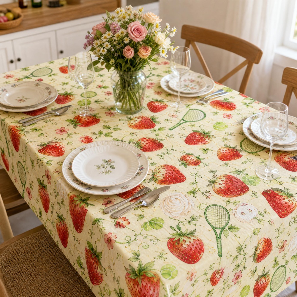 Nappe florale fraise, motif te - Table Tennis News Today avis et prix