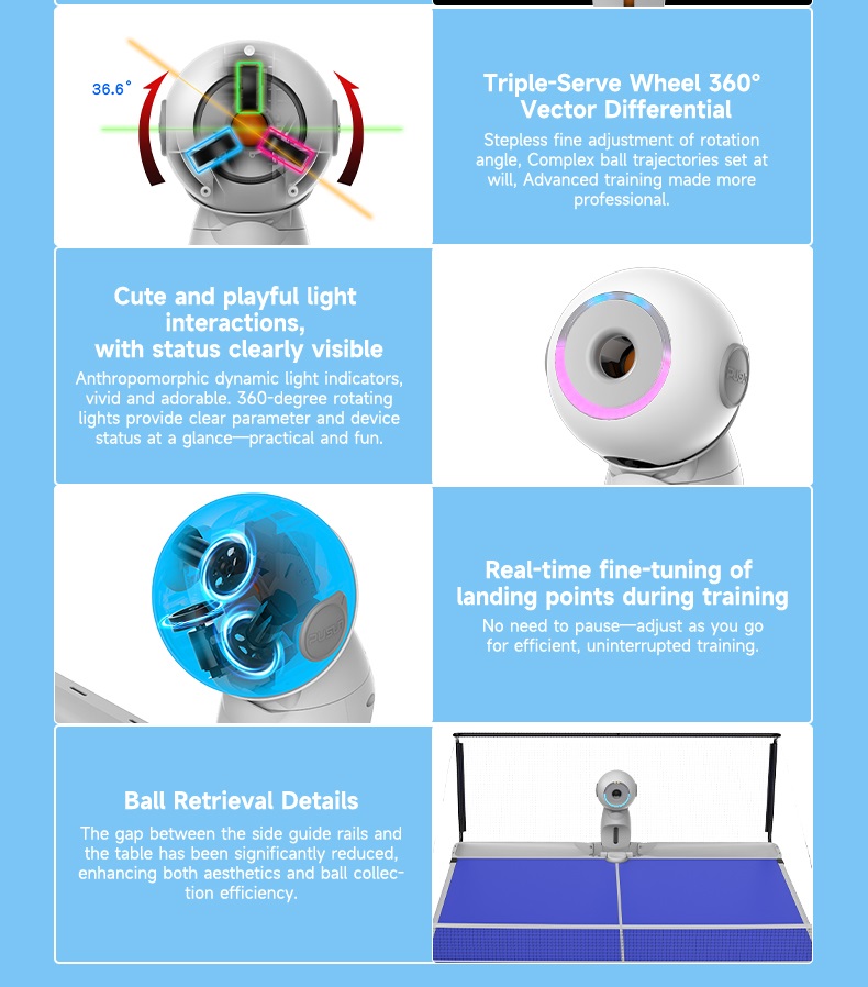 Robot de tennis de table élect - Table Tennis Ball avis et prix