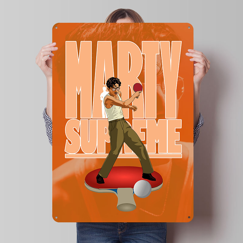 Affiche métallique de tennis d - Table Tennis Marty Supreme avis et prix